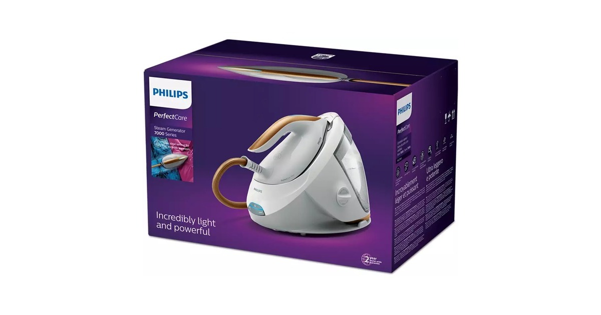 PhilipsPerfectCare 7000 series PSG7040/10 stoomstrijkstation  (Wit/goud)