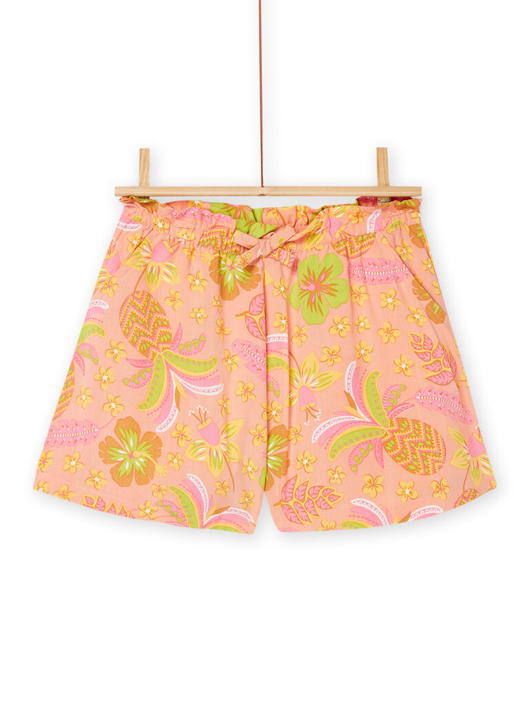 Short fluide pêche à imprimé exotique