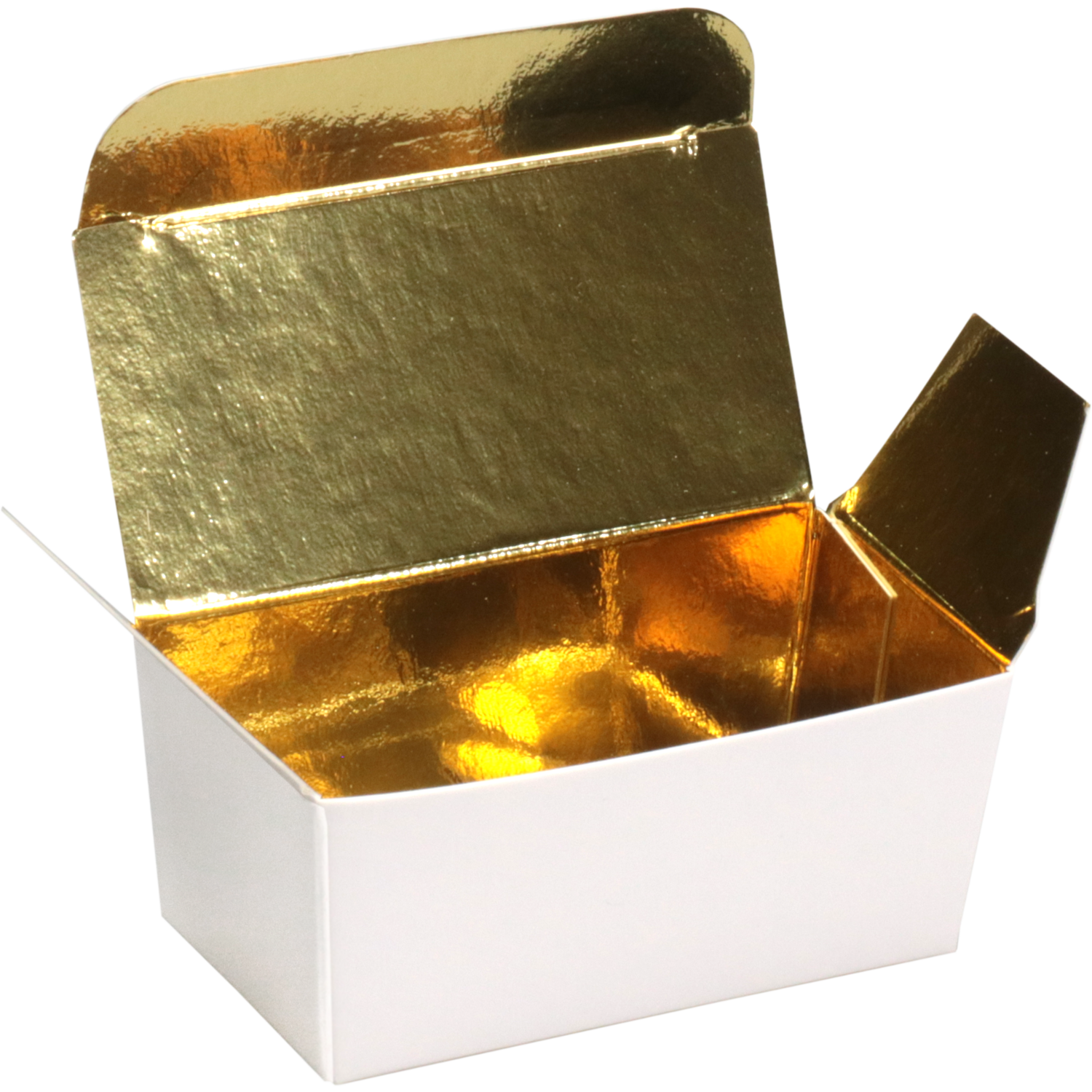 Ballotin, karton + PP, 67x35x31mm, wit/goud