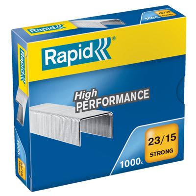 Rapid - Boîte de 1000 Agrafes 23/15 - jusqu'à 120 feuilles - acier galvanisé