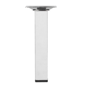 Duraline meubelpoot vierkant chroom 25x25 mm 15 cm