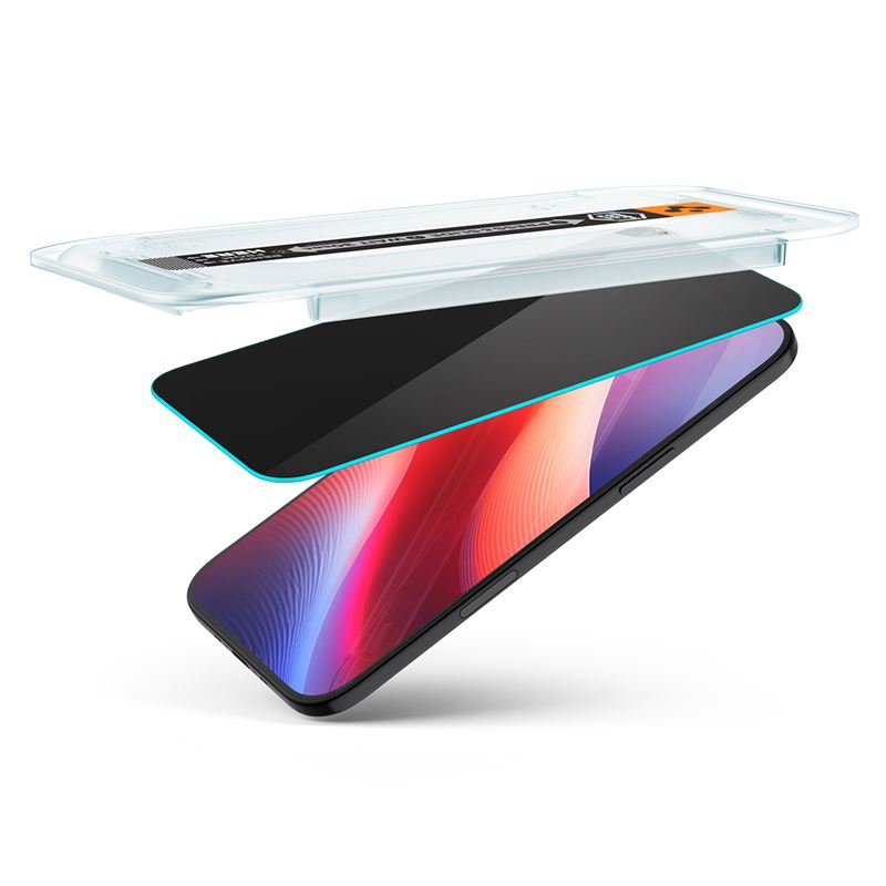 (2er Set) iPhone Air Glas Tr EZ Fit Privacy Panzer Glas Case Friendly   Montagerahmen (AGL09862)