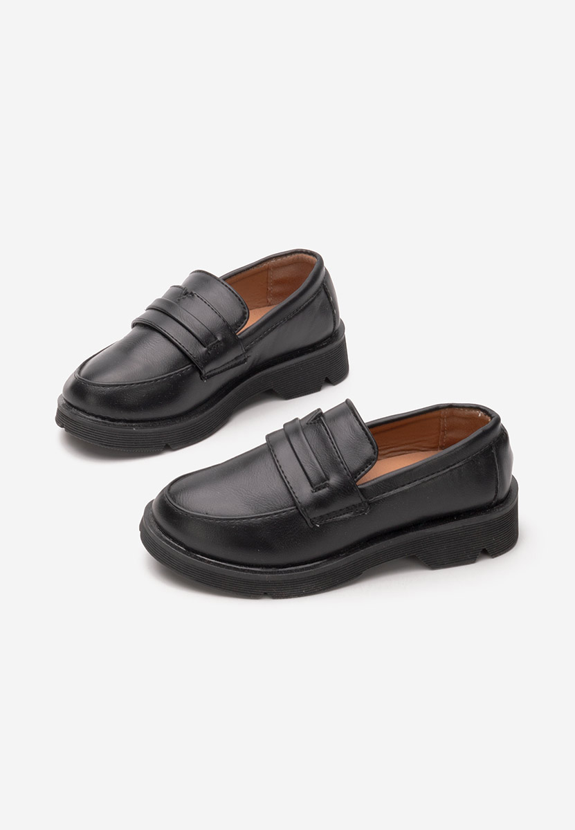 Mocassins garçons noirs Wazz