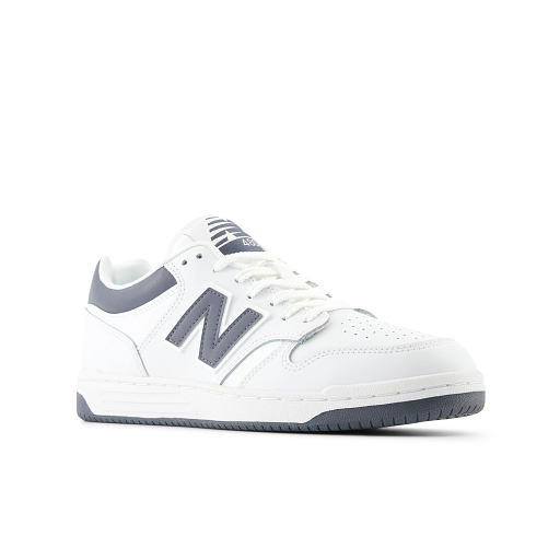 New Balance BB480 Sneakers, White/Graphite, 44