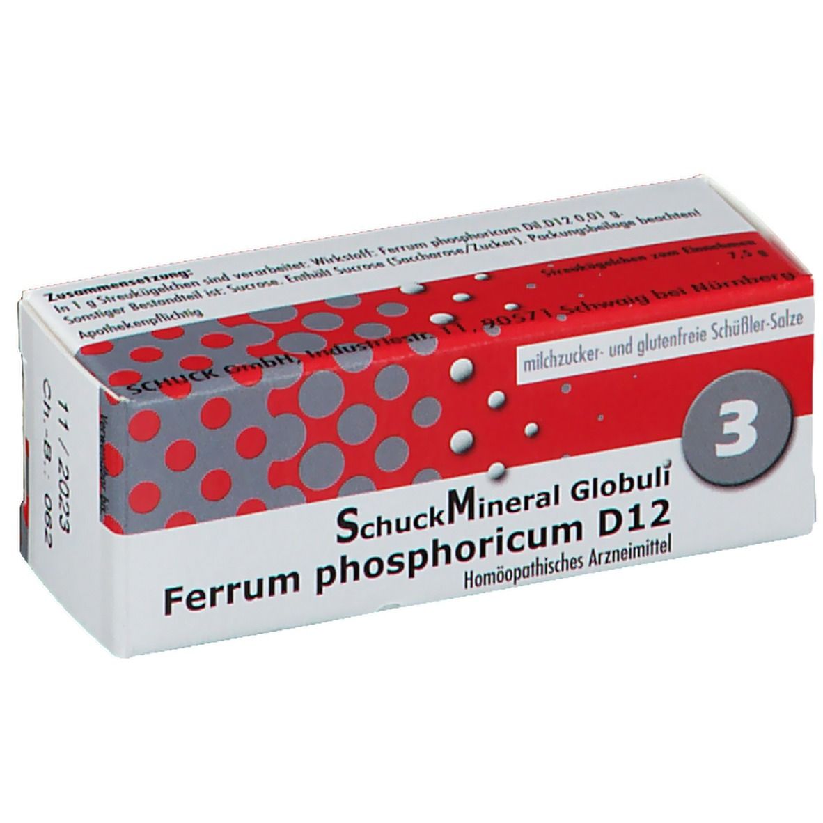 SchuckMineral Globuli Nr. 3 Ferrum phosphoricum D12