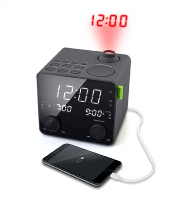M-189 P Clock Radio FM projection USB-charge