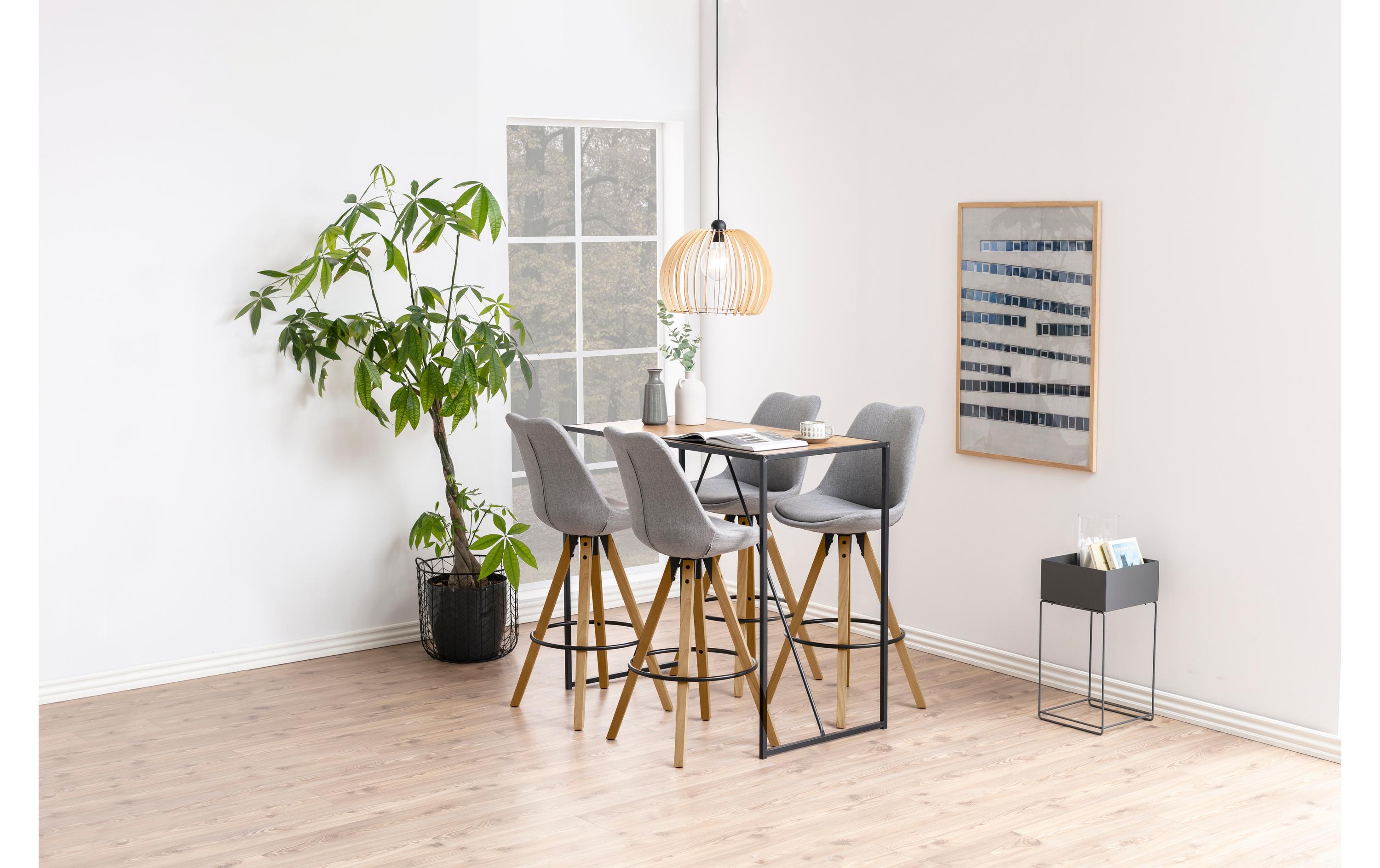 Barhocker Dima, 2 Stück, 48.5 x 111.5 cm, Hellgrau<br>Barstühle mit bequemem Sitz
