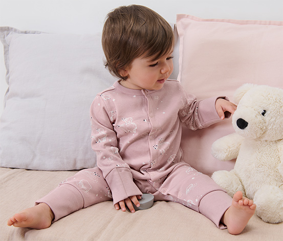 3 Baby-Pyjamas, rosa