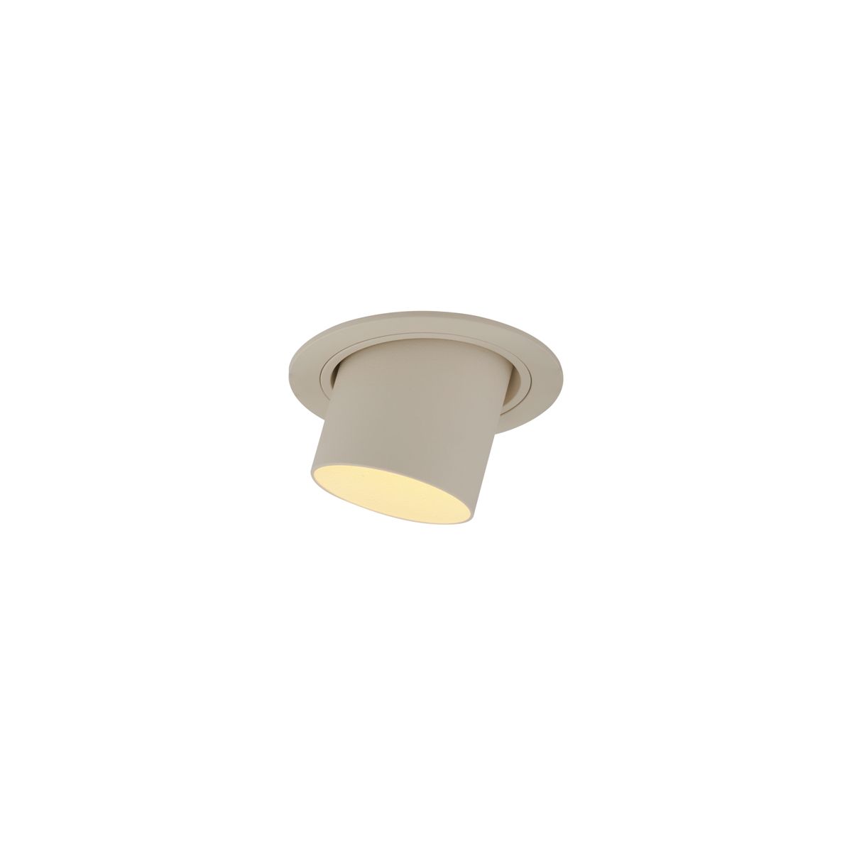 Moderne inbouwspot beige GU10 50mm rond kantelbaar - Installa