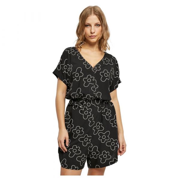 Urban Classics Viscose Belt Jumpsuit Preto S Mulher