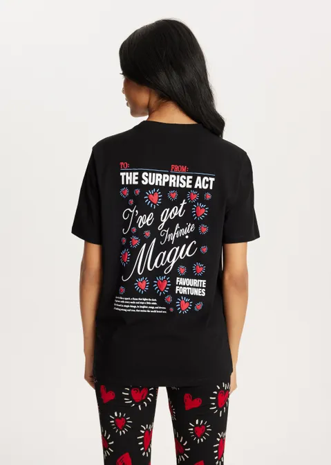 T-shirt met print mix circus zwart (ZWART)