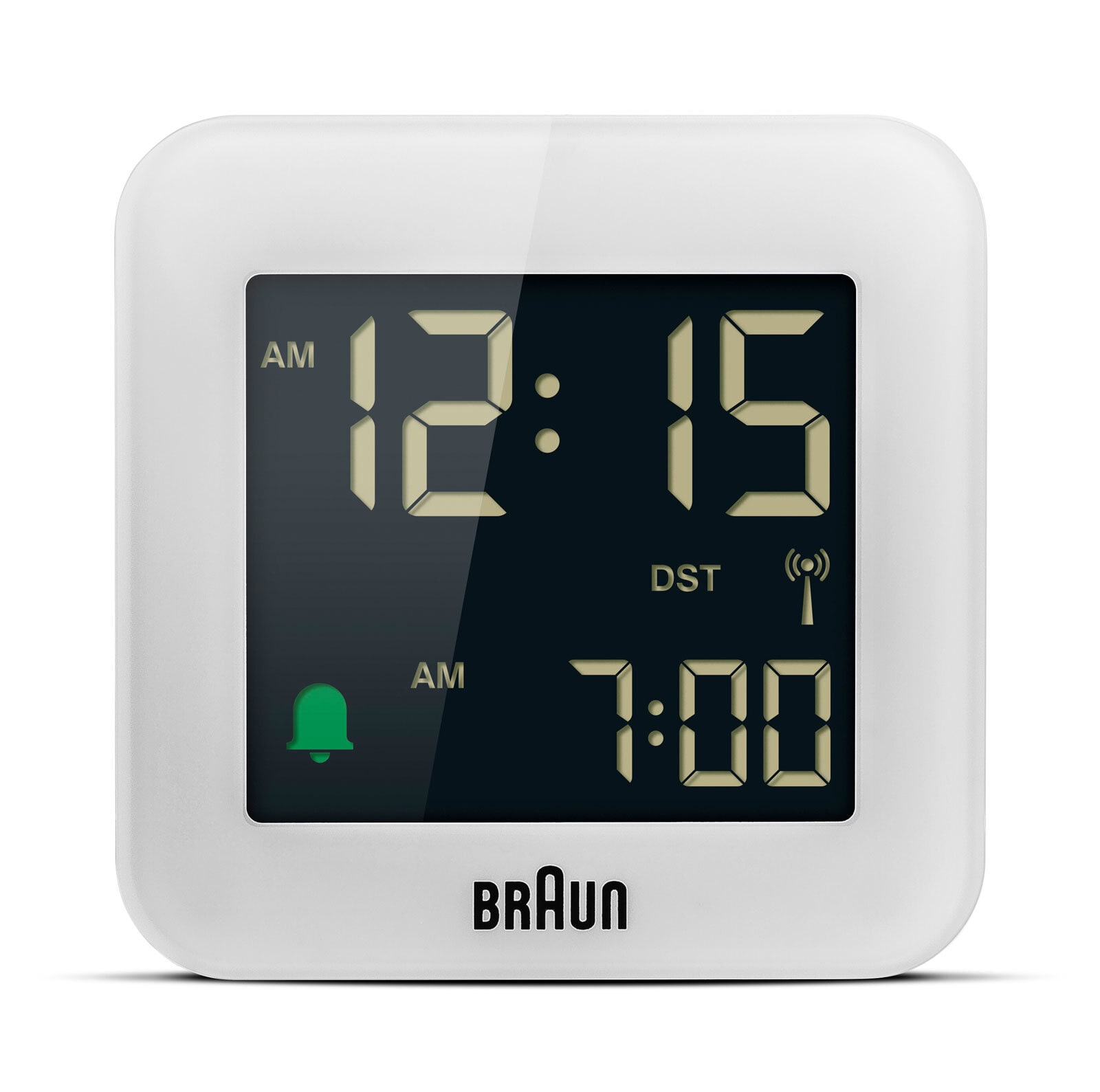 BRAUN Funkwecker flach weiß