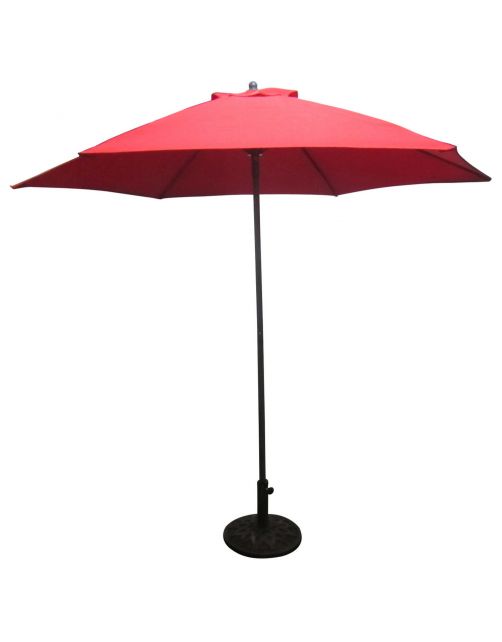 Bestgarden Parasol Aluminium Push Up - Tuinmeubelen - Ø2.5 m Rood