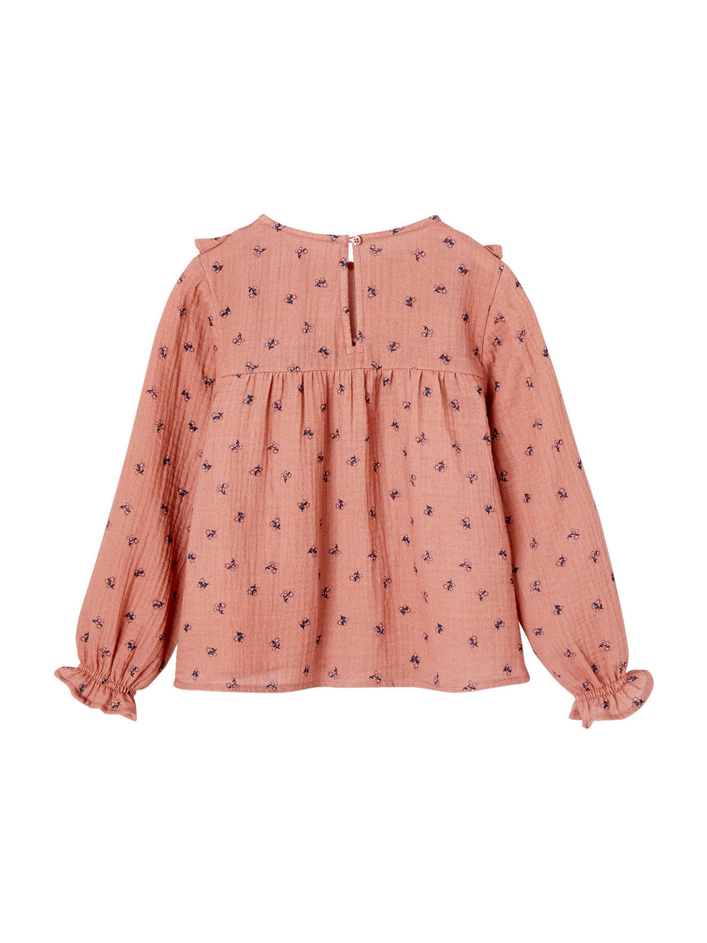 Vertbaudet Mädchen Volantbluse aus Musselin blush