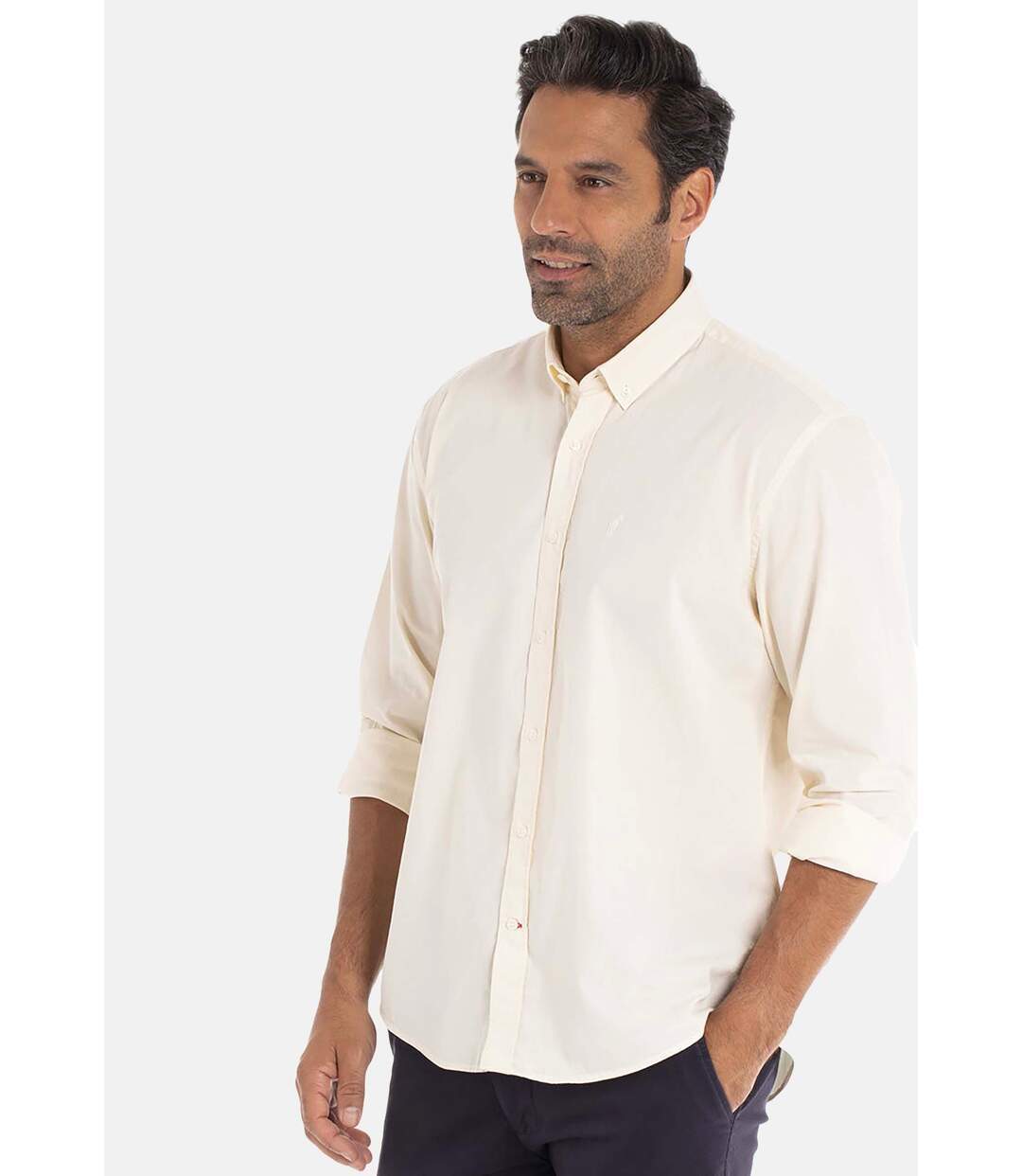 Chemise manches longues col boutonné coton COST