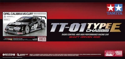 Tamiya - Rc Opel Calibra V6 Cliff Tt-01 Type-E Fjernstyret Bil Byggesæt - 1:10 - 58701