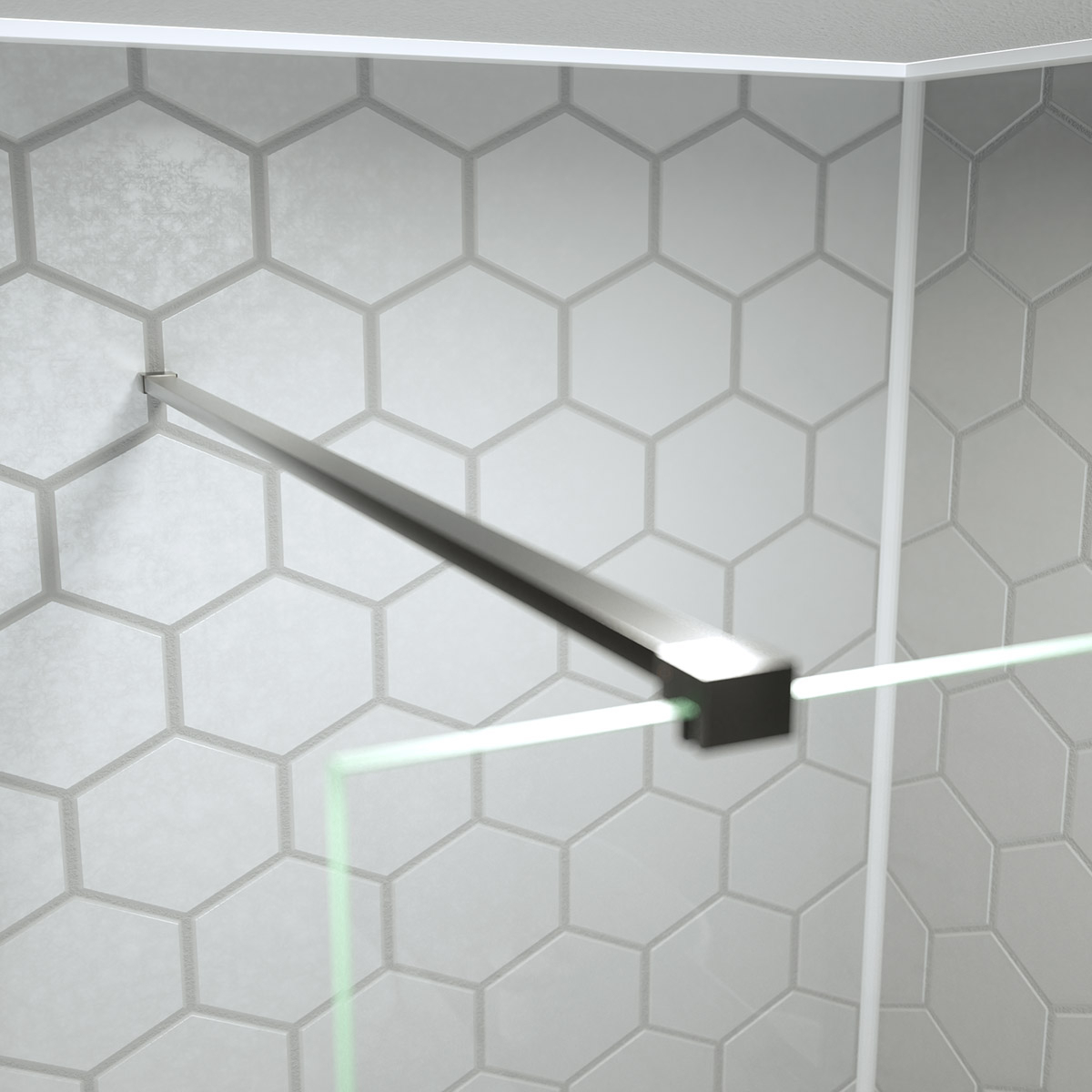 Saniclear Redro Iron douchewand 100cm anti-kalk 8mm verouderd ijzer - gunmetal