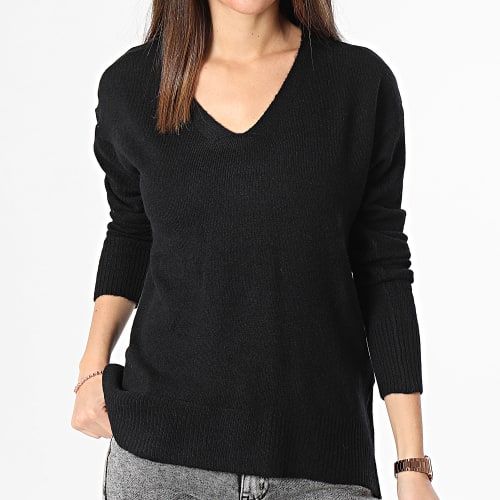 Pull Col V Femme Juca 2 Noir