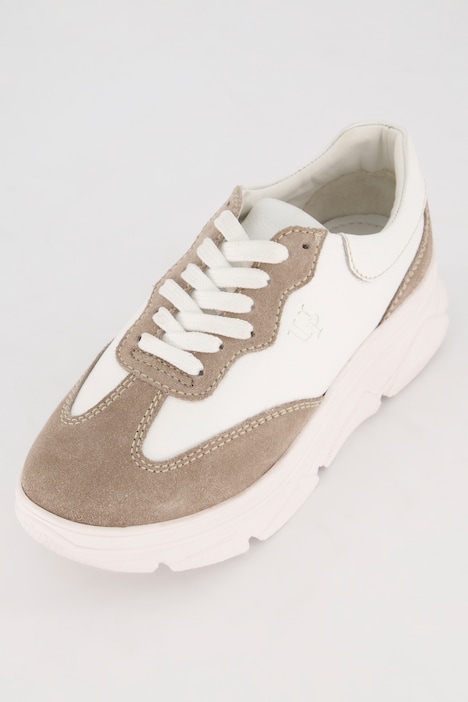 Leder-Sneaker, Chunky-Sohle, Weite H