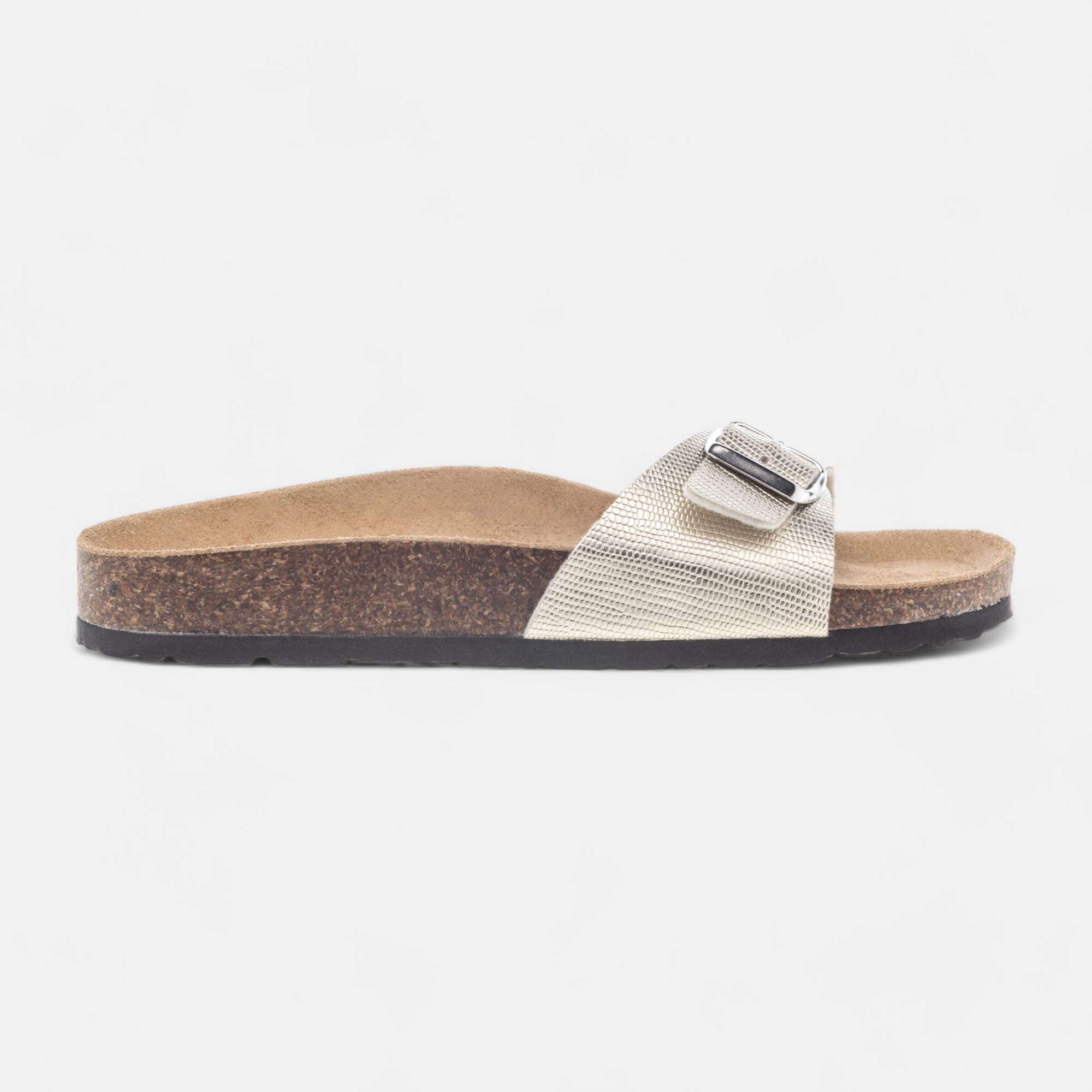 Mules semelle liège Femme or