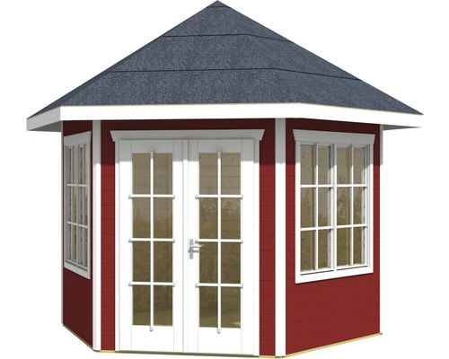 SKAN HOLZ She Shed Almelo paviljoen met vloer, 350 x 303 cm, Zweeds rood