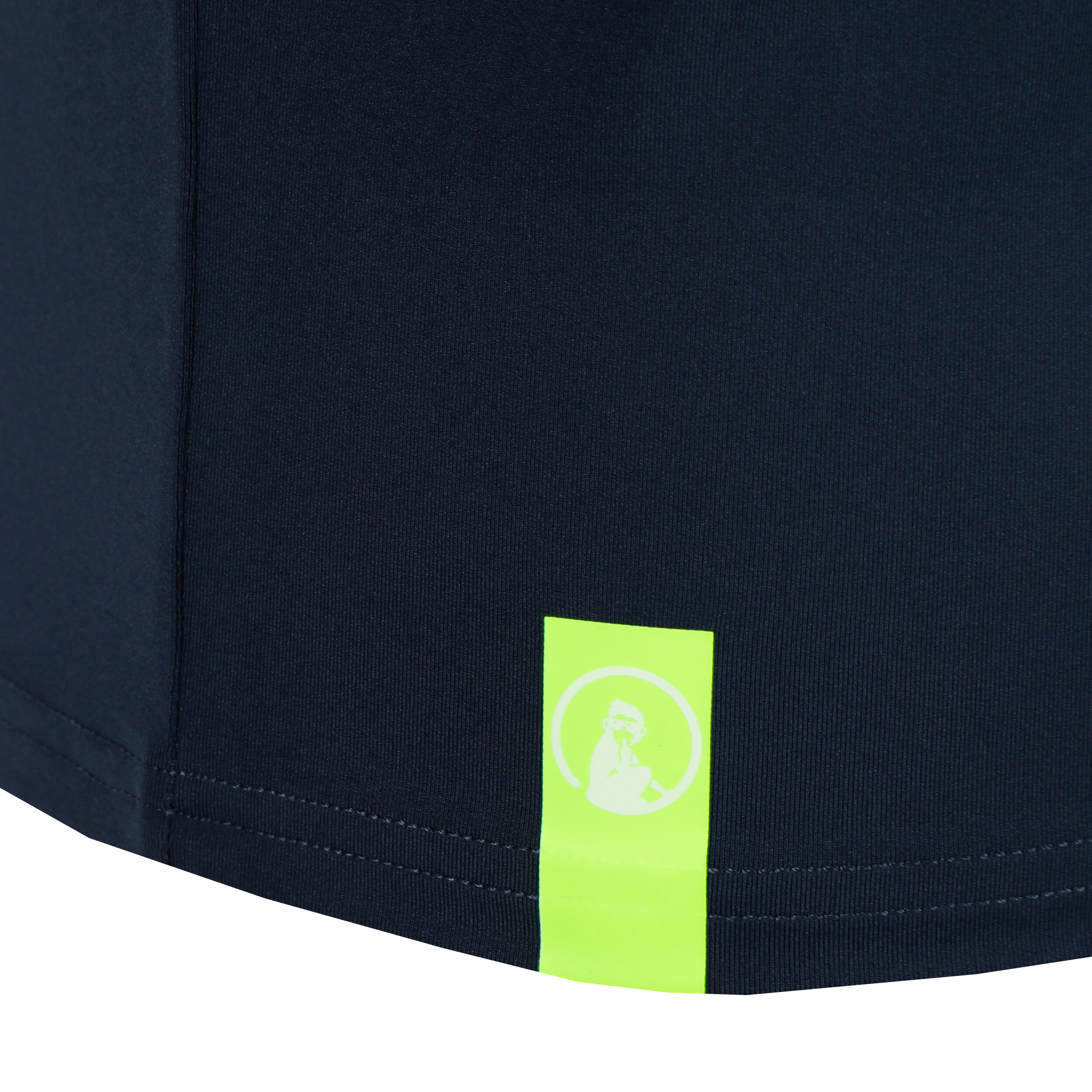 Quiet Please Wild Big Serve 1/4 Zip Haut Manches Longues Hommes - Bleu Foncé , Vert Fluo