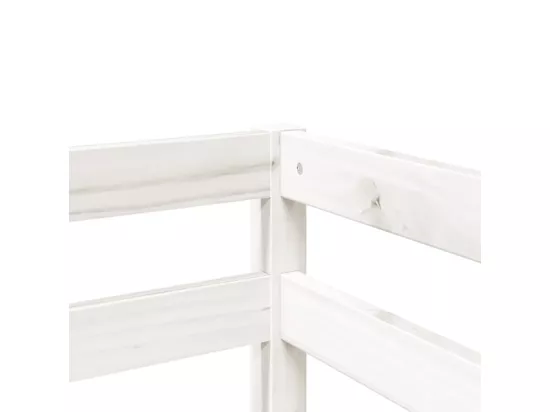 Lit mezzanine d'enfants sans matelas 90x200 cm bois pin massif