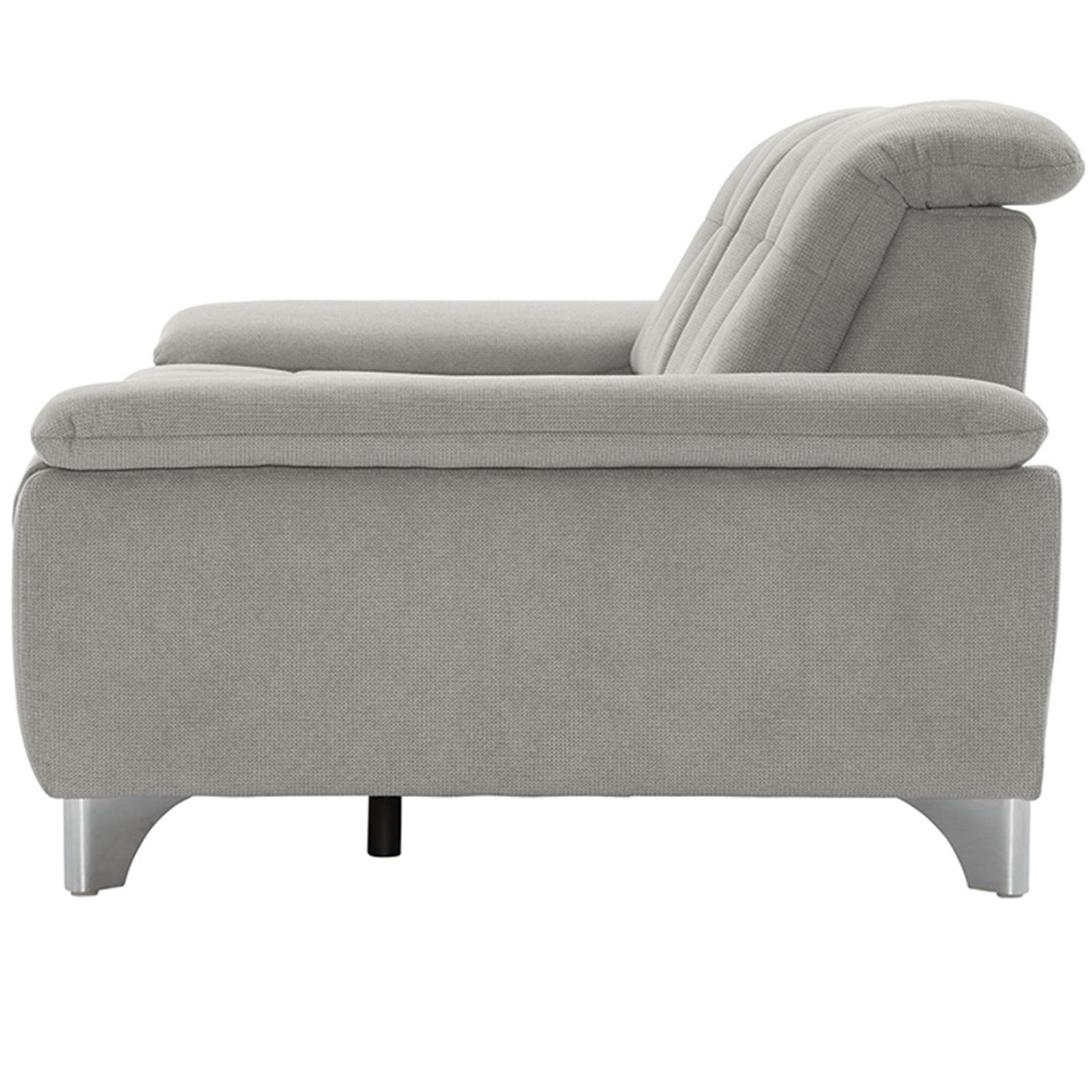 polsterpower 2,5-Sitzer-Sofa - Belle silver - Basismodell