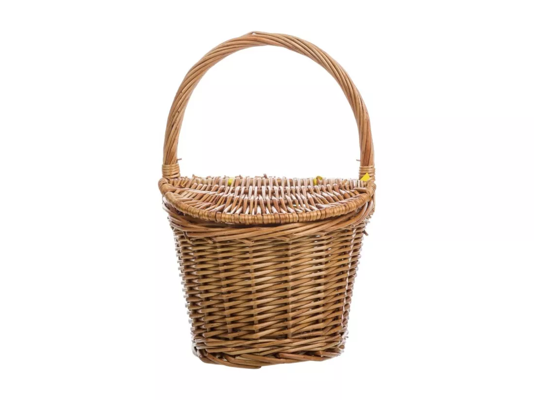 Panier avec couvercles en osier marron 25x17x13/27h