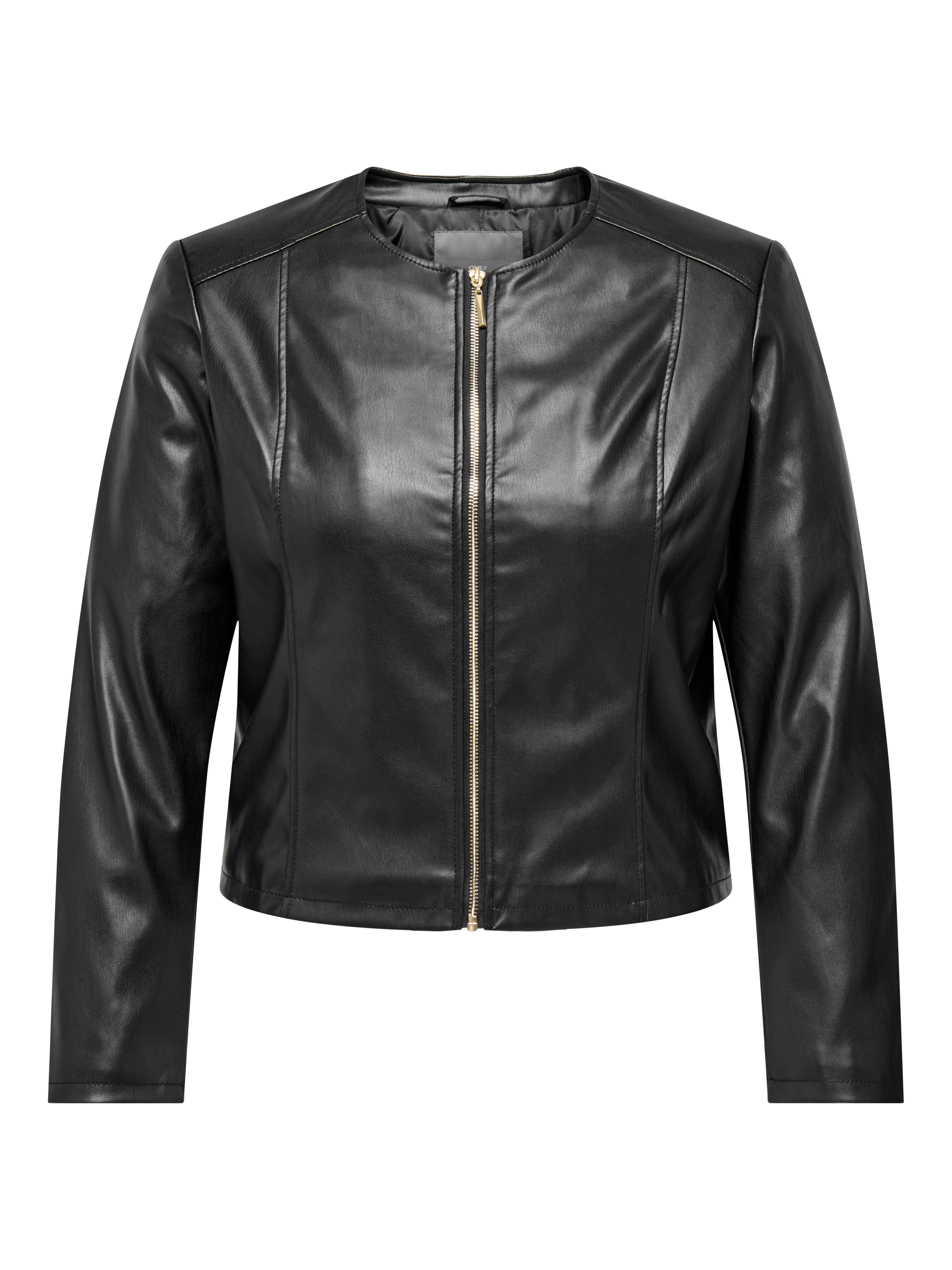 CARECHO Kunstlederjacke Black