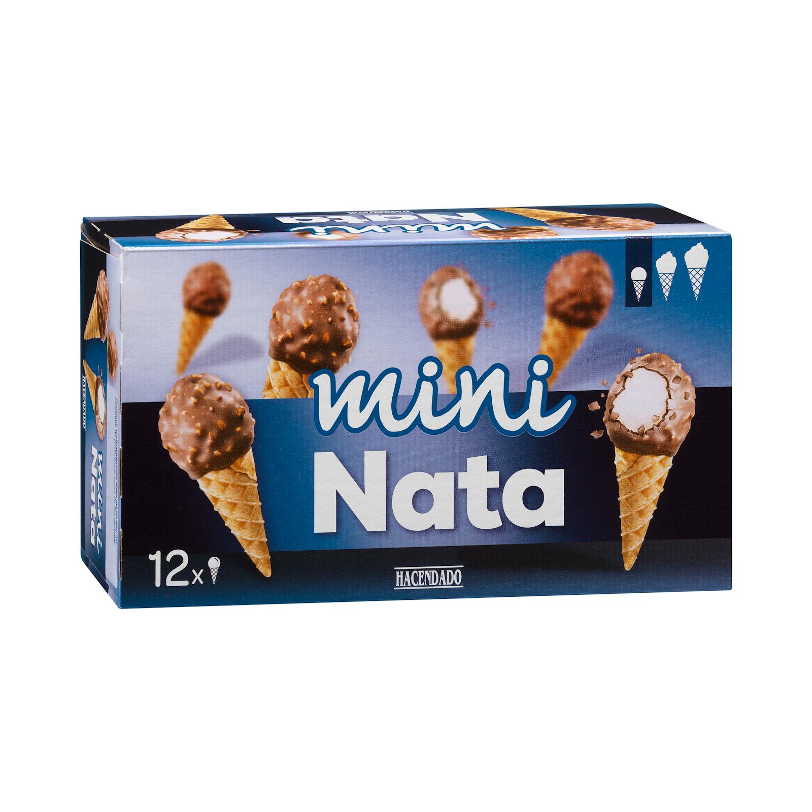 Glace au mini cornet de crème Hacendado