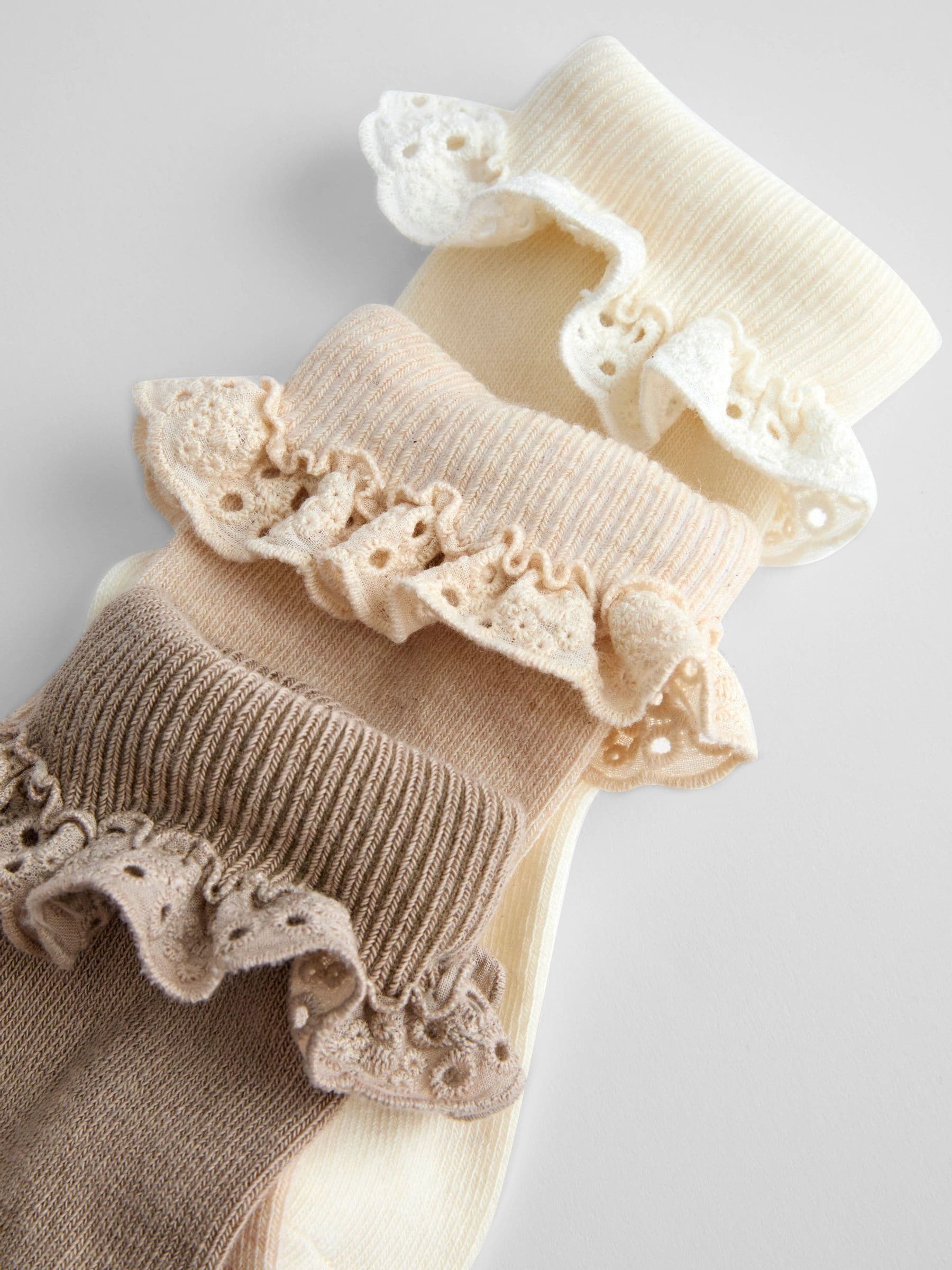 JoJo Maman Bébé 3-Pack Frill Socks