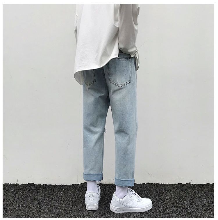 POSI - Gewassen, versleten rechte jeans