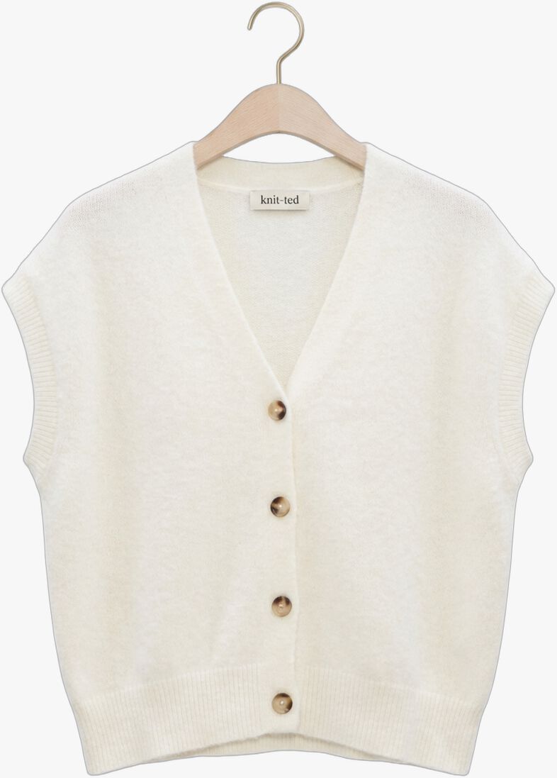 gebroken wit knit-ted vest marble