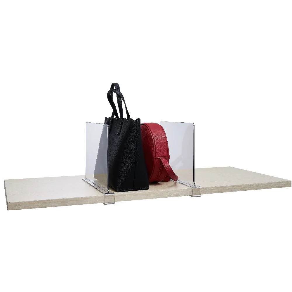 Séparateur d'étagère transparent x2