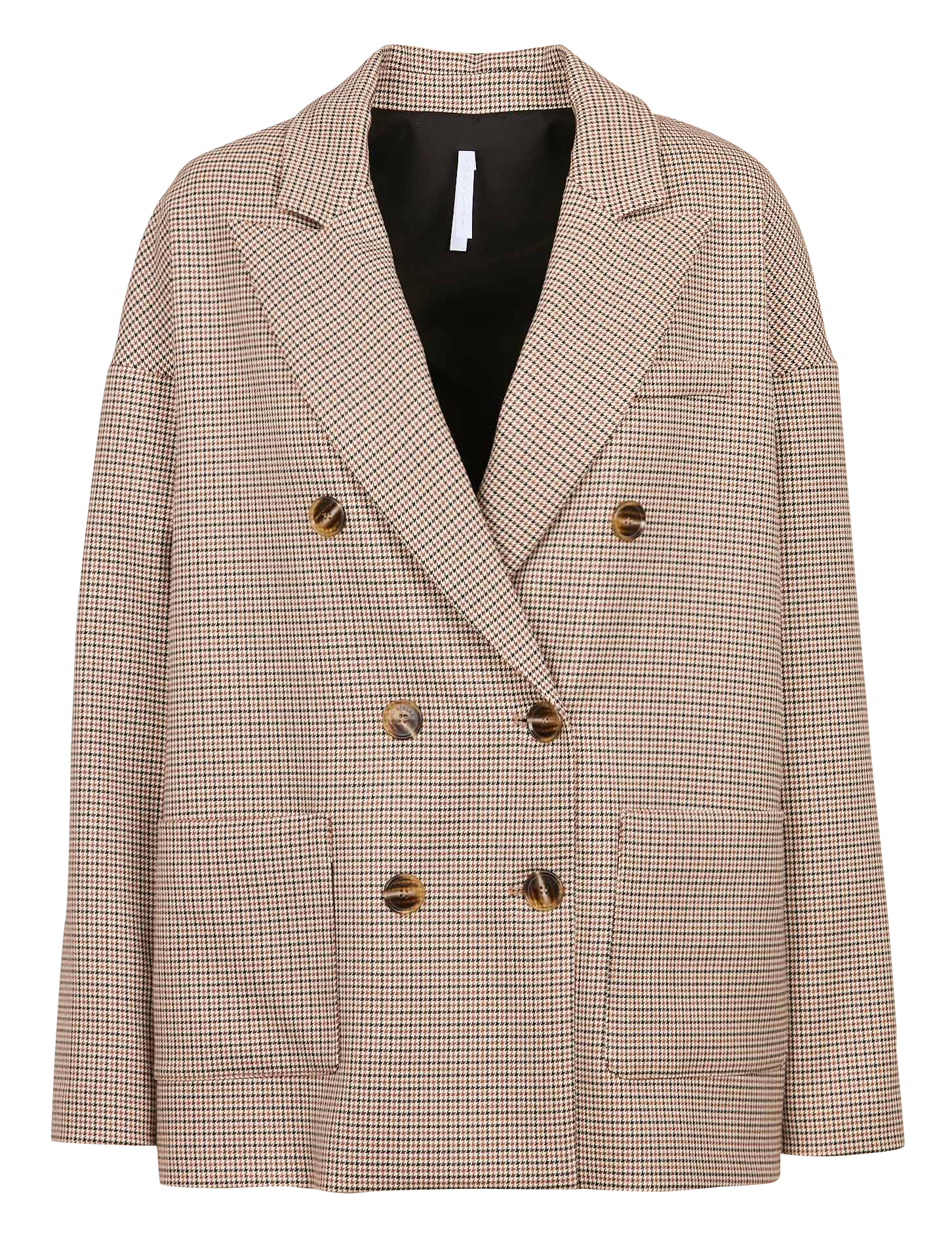 Blazer oversize imprimé| Beige