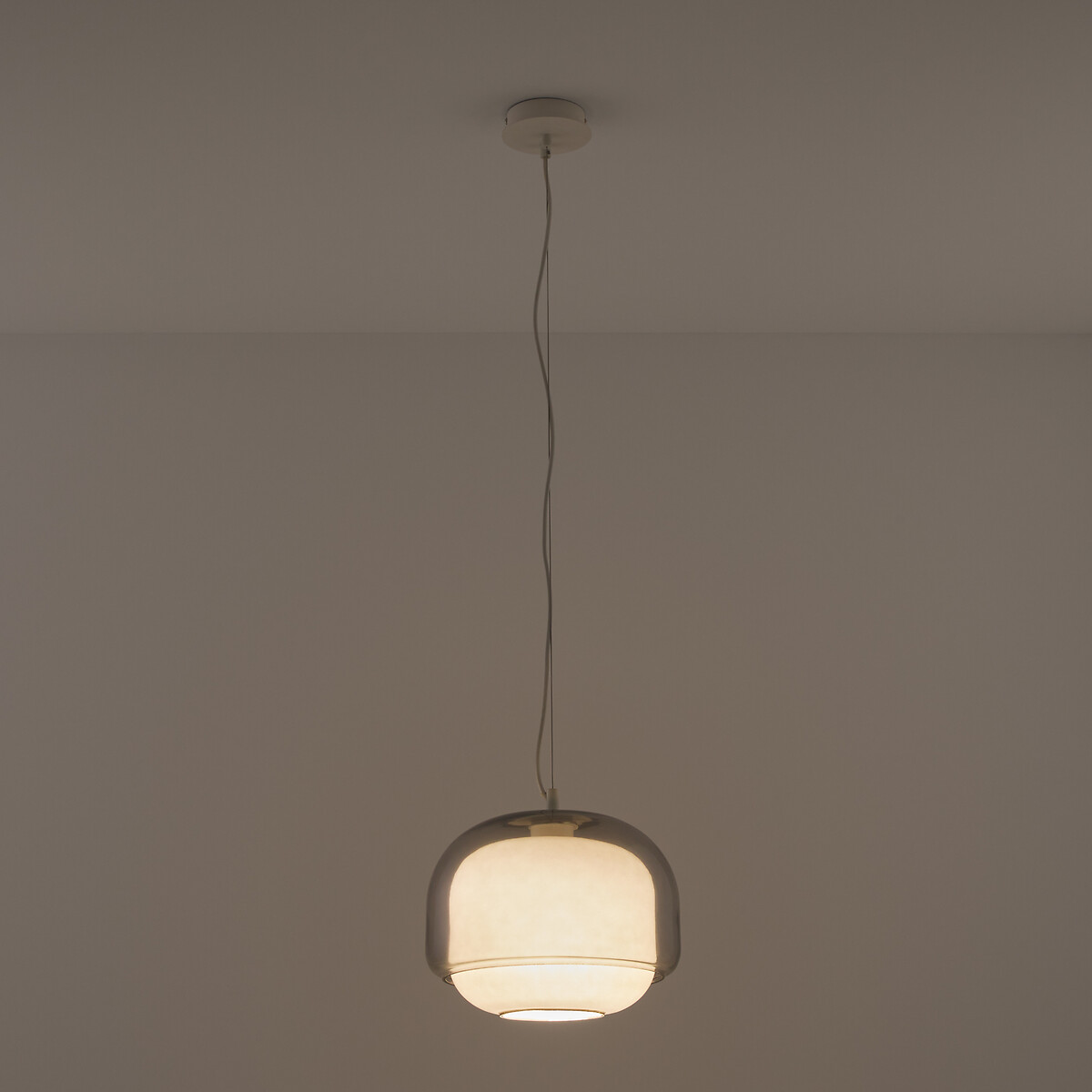 LA REDOUTE INTERIEURS<br>Luminária pendente de vidro colorido Ø30,5 cm, Kinoko