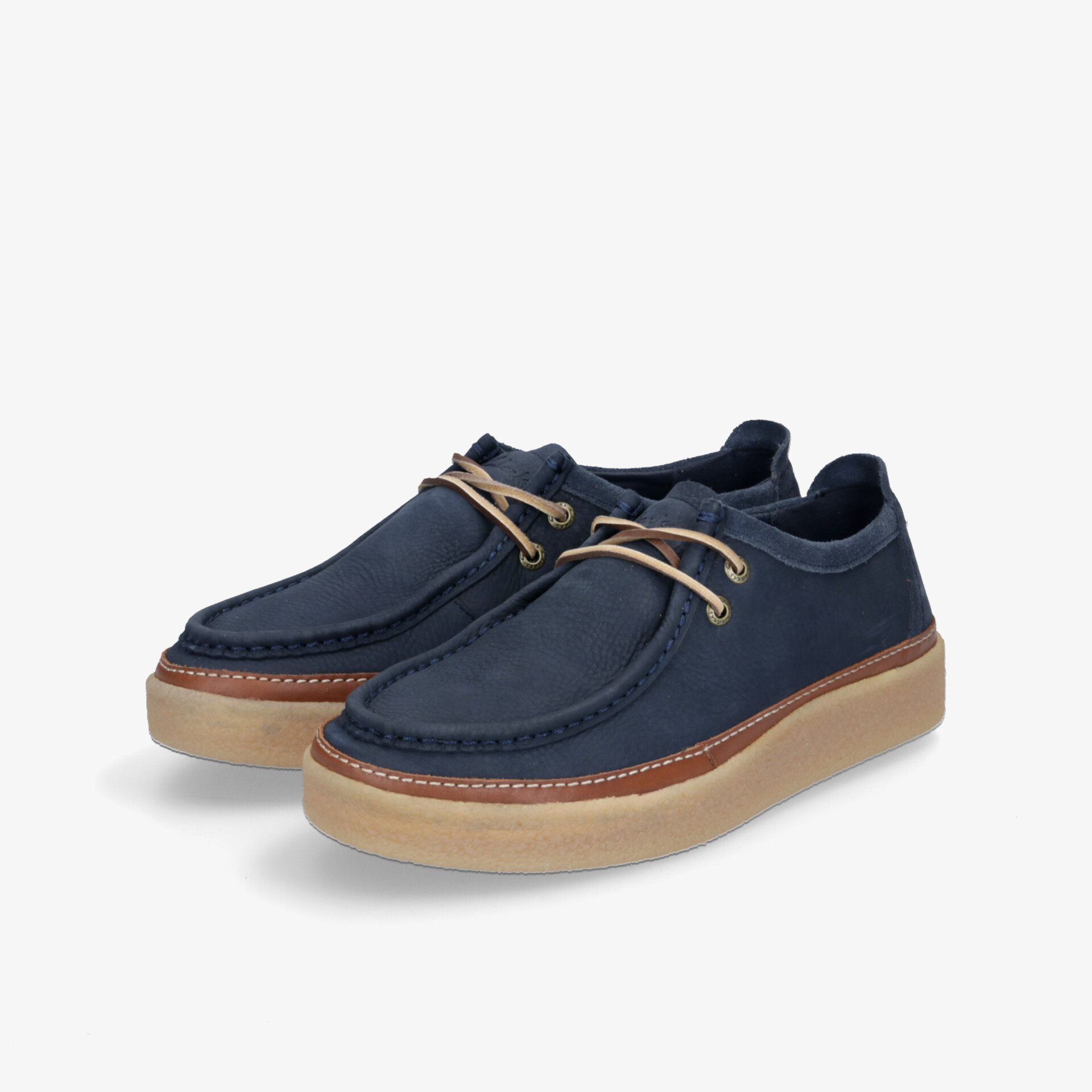 Clarks Clarkwood Moc Herren Schnürer blau