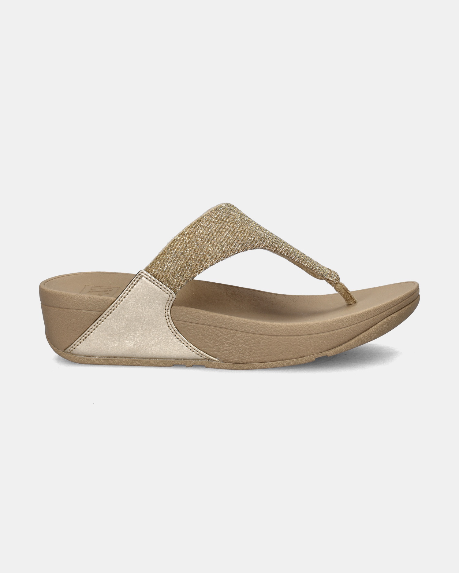 Fitflop Lulu Shimmer Lux Slippers  - beige