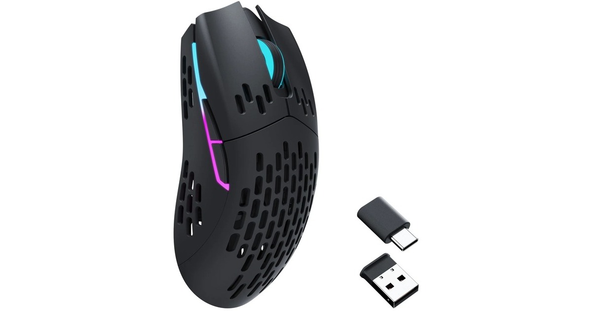 KeychronM1-A3 Wireless Mouse  (Zwart, 100 - 26.000 DPI, 2.4 GHz / Bluetooth / Type-C, Tweedekans)