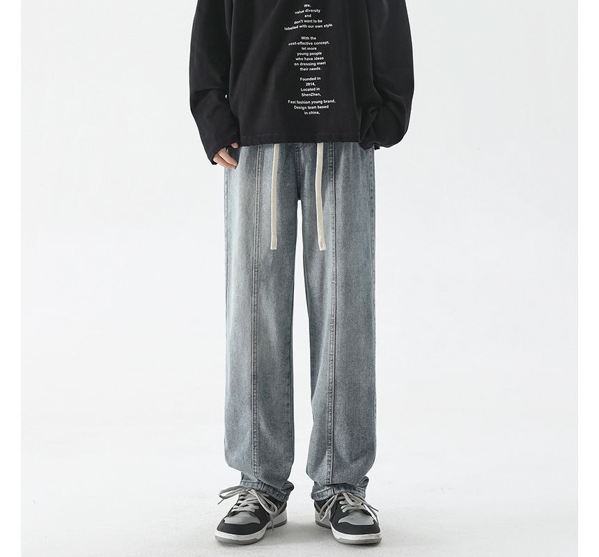 2DAWGS - Jeans met trekkoordtaille en rechte pijpen