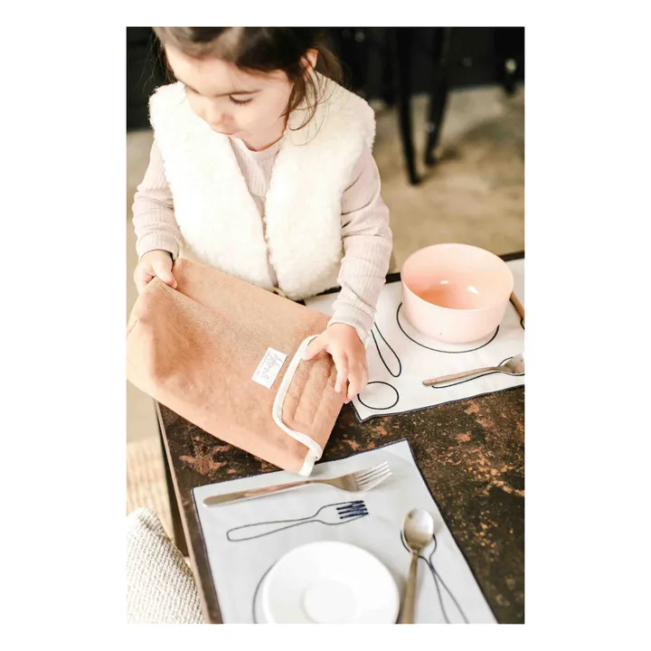 Adorna Lunch bag isotherme en lin | Terracotta