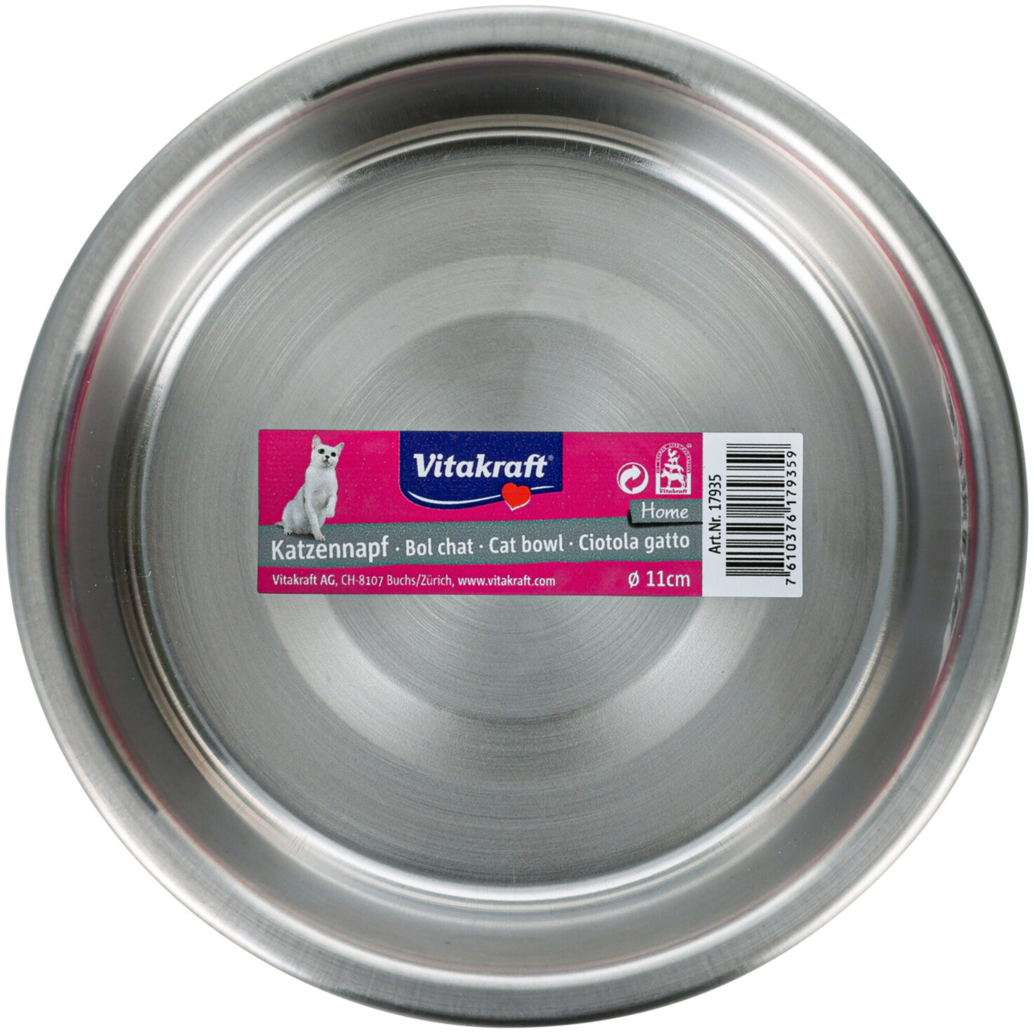 Vitakraft Edelstahlnapf 11cm Katze