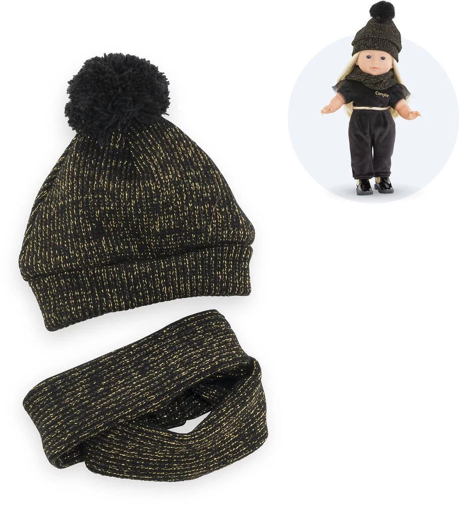 BONNET ET SNOOD COUTURE POUR POUPEE 36 CM - COROLLE MA COROLLE