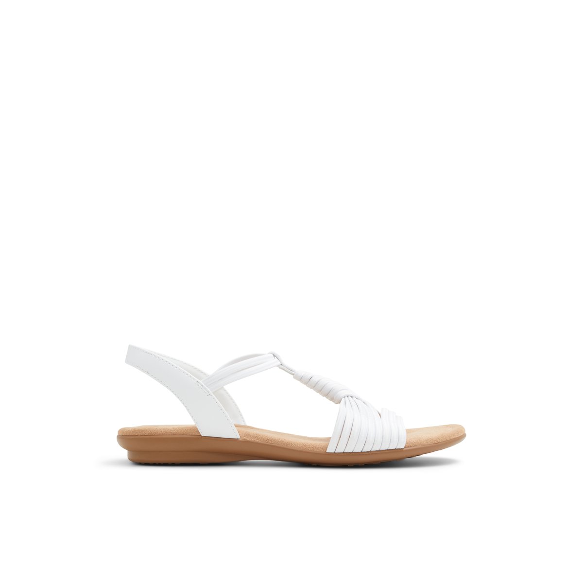 SOLEMATE-Etharehan-Sandales à lanières - Talon plat - Blanc