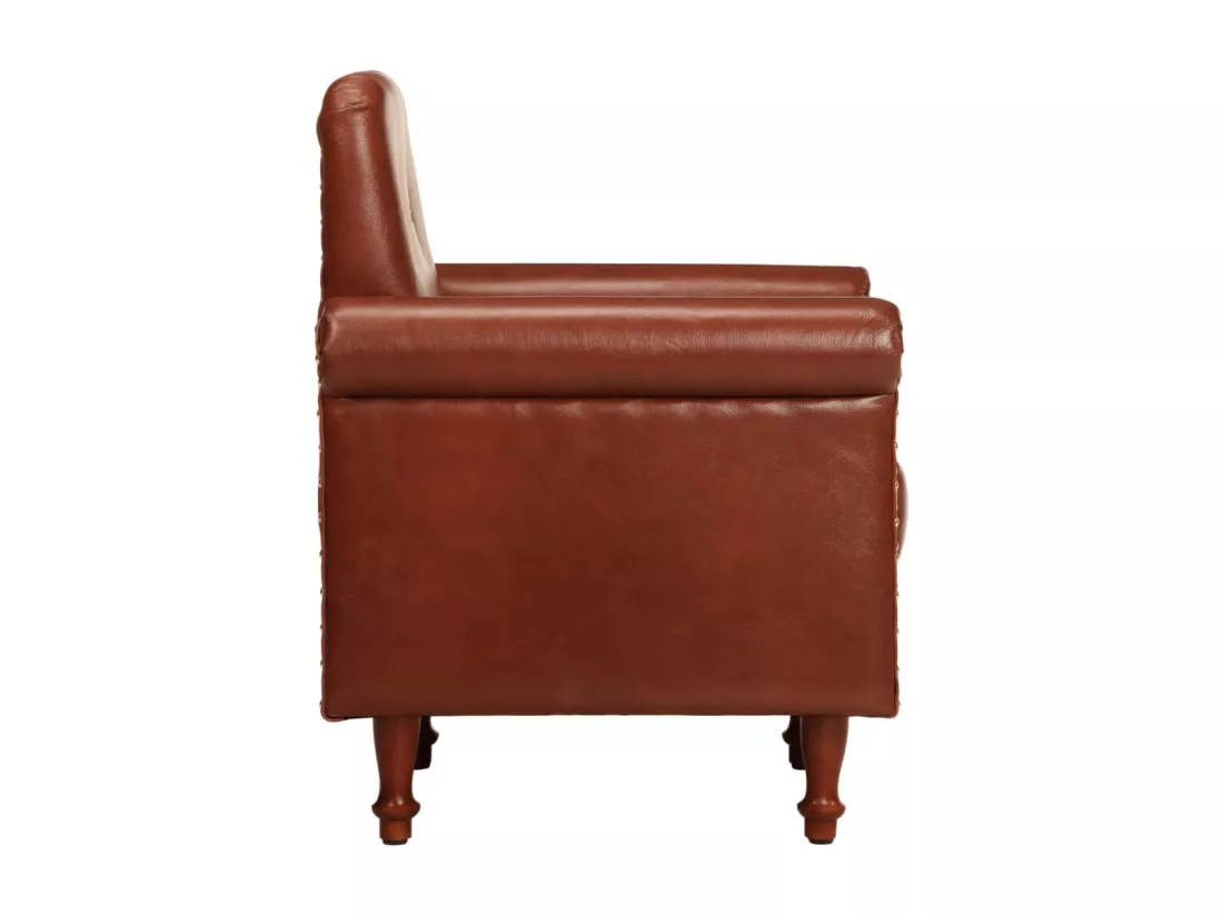 Fauteuil Marron Cuir véritable