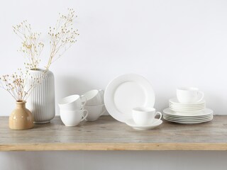 CreaTable Kaffeeservice FLEUR ROYAL 18-teilig creme weiß