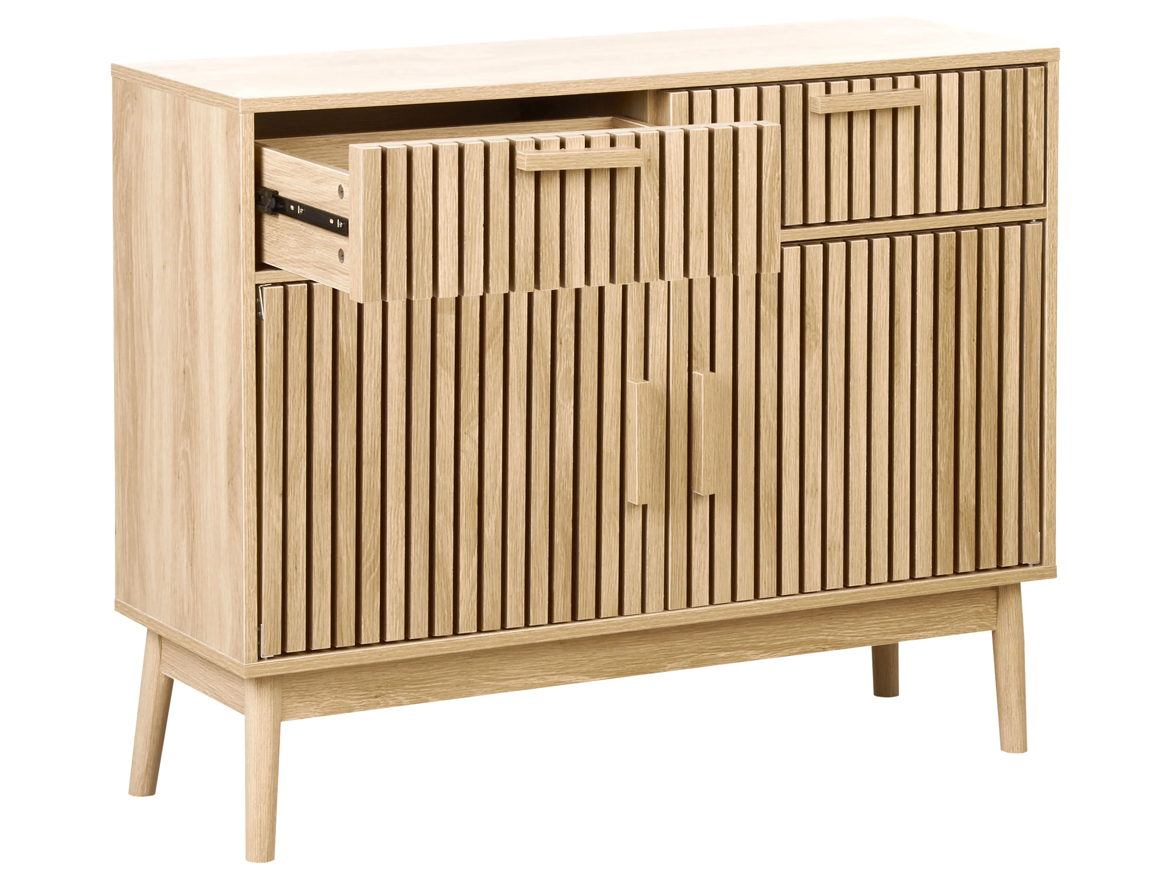 Dressoir met 2 deuren LYNWOOD Lichtbruin