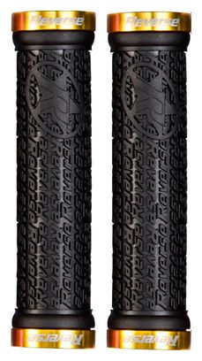 REVERSE Paire de Grips STAMP Noir Or