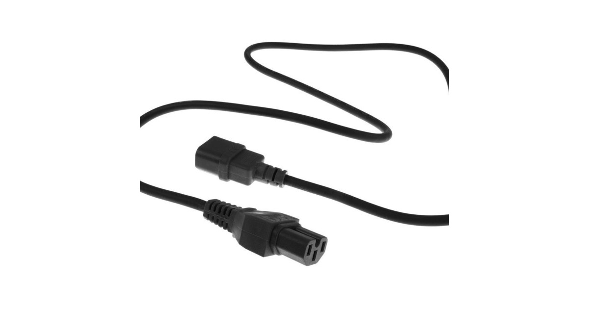 ACT ConnectivityNetsnoer C14 - C15 zwart 1,2 m kabel  (Zwart)